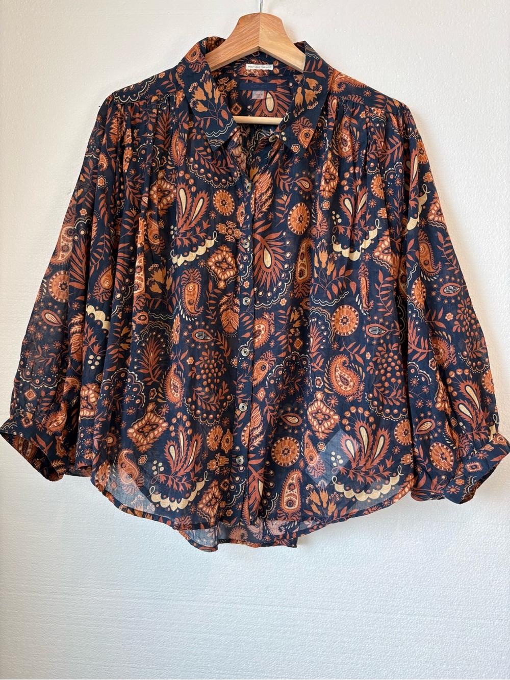 MOTHER Breeze Boho Cotton Top, Medium, NWOT